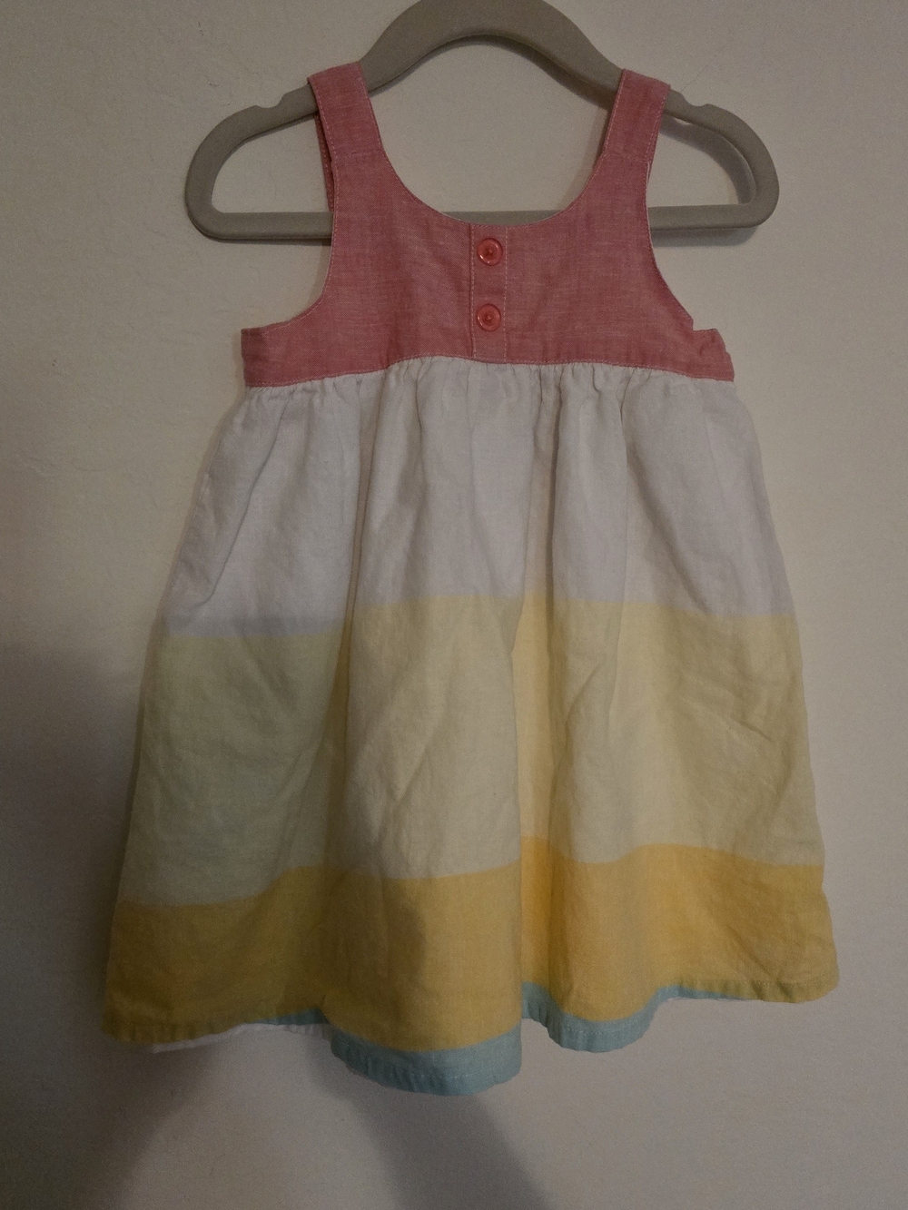 Gymboree Colorblock Linen Blend Dress 12-18 Months